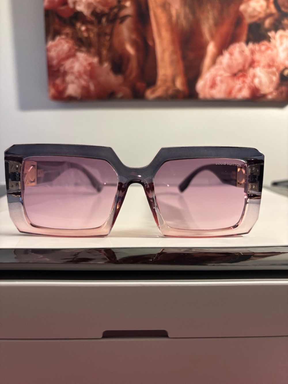 Inspired!! Louis Vuitton Purple to Pink Ombre Square Sunglasses